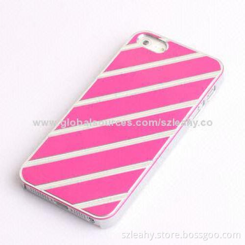 Case for iPhone 5/5s, PC is sticked with aluminum on the surface